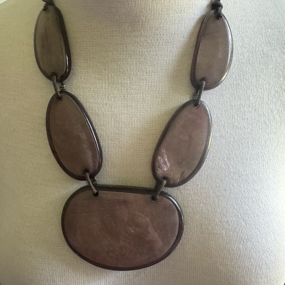 Macy's Brown Necklace with Organic Design